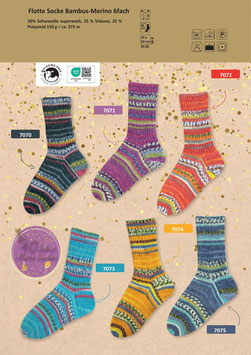 Rellana Flotte Socke Bambus-Merino Celebration 6fach