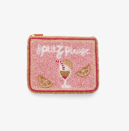 kleine Tasche/Geldbörse mit Glasperlen "spritz please"