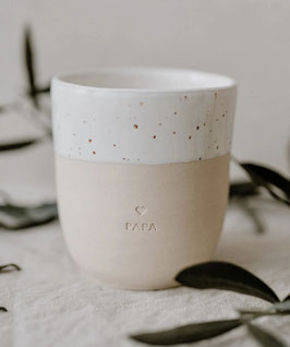 Steingut Becher PAPA