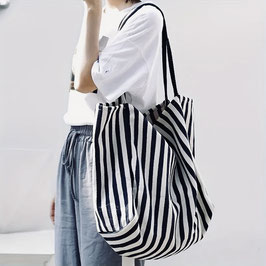 Baumwoll Tasche gestreift