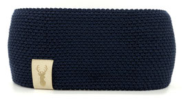 Merino Strickstirnband Rosalie dunkelblau