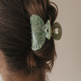 Haarklammer Herz jade #2