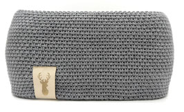 Merino Strickstirnband Rosalie grau