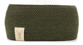 Merino Strickstirnband Rosalie oliv