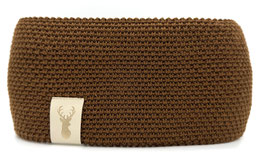 Merino Strickstirnband Rosalie braun