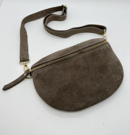 Wildleder Tasche/Bauchtasche dunkles beige