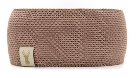 Merino Strickstirnband Rosalie altrosa