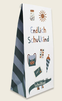 Geschenktüte Schulanfang blau