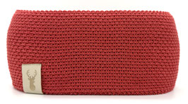 Merino Strickstirnband Rosalie coral