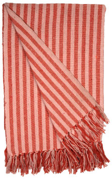 Plaid/Decke Streifen pink
