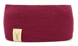 Merino Strickstirnband Rosalie beere