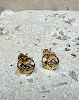 Berge Ohrstecker gold