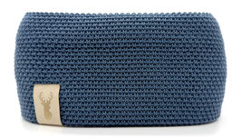 Merino Strickstirnband Rosalie jeansblau