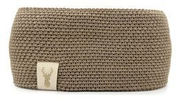 Merino Strickstirnband Rosalie beige