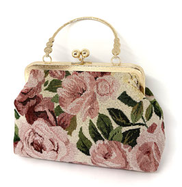 Handtasche Stickerei Rosenmuster (1)