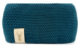 Merino Strickstirnband Rosalie petrol