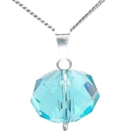 Kristall-blau-40 Aquamarin-blau Anhänger