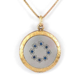 Medaillon-03  Saphir  Original Jugendstil
