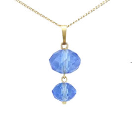 Kristall-blau-36 Kornblumenblau Anhänger