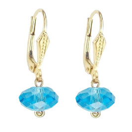 Kristall-50 Blautopas farbig Ohrringe