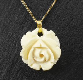Elfenbein-42 Rose mit Gold Double