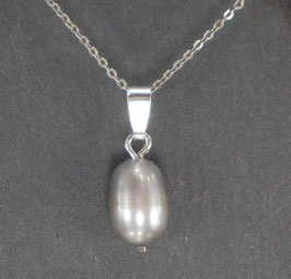 Süßwasserperle-grau-14 Anhänger