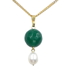Achat-grün-33 Anhänger (ohne Kette)