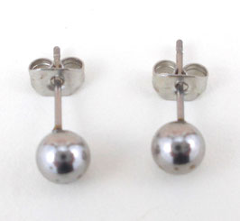 Edelstahl-10 - Ohrstecker Kugel 5mm