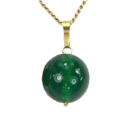 Achat-grün-32  Anhänger (ohne Kette)