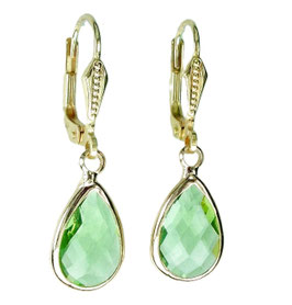 Kristall-grün-30 Peridot grün Ohrringe