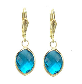 Kristall-blau-61 Apatitblaue Ohrringe
