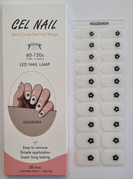 UV Gel Folien - Black Flower (semitransparent) - GRATIS AB 15€ Warenwert