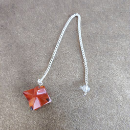 pendule merkaba en cornaline