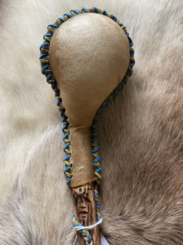 Hochet naturel bleu et vert