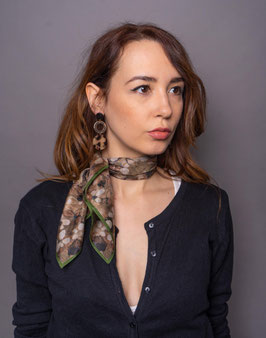 Ditsy Pear Silk Scarf