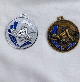 Schwimmen Medaillen in Silber und Bronze