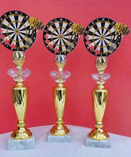 3er Serie Säulenpokale Dart Auf Diamant Pokal NEUHEIT  incl.Gravur