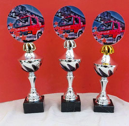 3r Serie Acryl Pokale Feuerwehr Auto Beste Prüfung der Fahrer