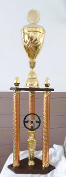 MEGA Säulenpokal Motorsport 95 cm groß in Gold