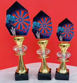 Spar Preis 3er Serie Dart in Blau oder Grün mit Diamant