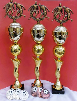 TOP ANGEBOT !!! 3er Serie Fußball mit 20 Medaillen + Gravur