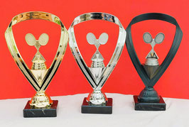 Figurencups Badminton gGld Silber Bronze