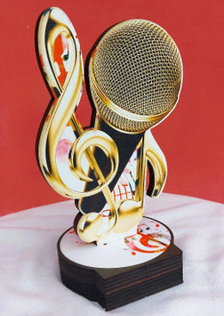 Karaoke Voice der Stimme Musik Pokal Mikrofon inkl.Gravur