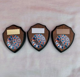 Mal was anderes 3er Serie Pokal Holz Darts Wappen als E- Dart oder Steel Dart auch einzeln