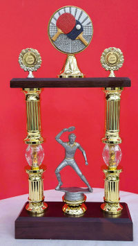 Säulenpokal Pokal Pokale Tischtennis Wanderpokal gold