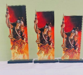 3er Serie Acryl Pokale Feuerwehr Pokal Hestia EINZELSTÜCK