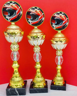 Motorsport Pokale in Gold mit Diamanten