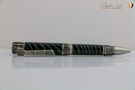 »Music Pen«, Esche XG, NightColors BlauGrün, naturbelassen, Antique Zinn