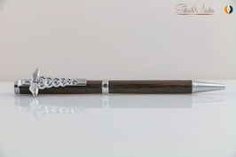 »Finley« Arzt Stift, Drehkugelschreiber, Wenge, Wachs-Schellack, Chrom