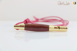 »Doggie«, Purple Heart, Gold, Lederband pink
